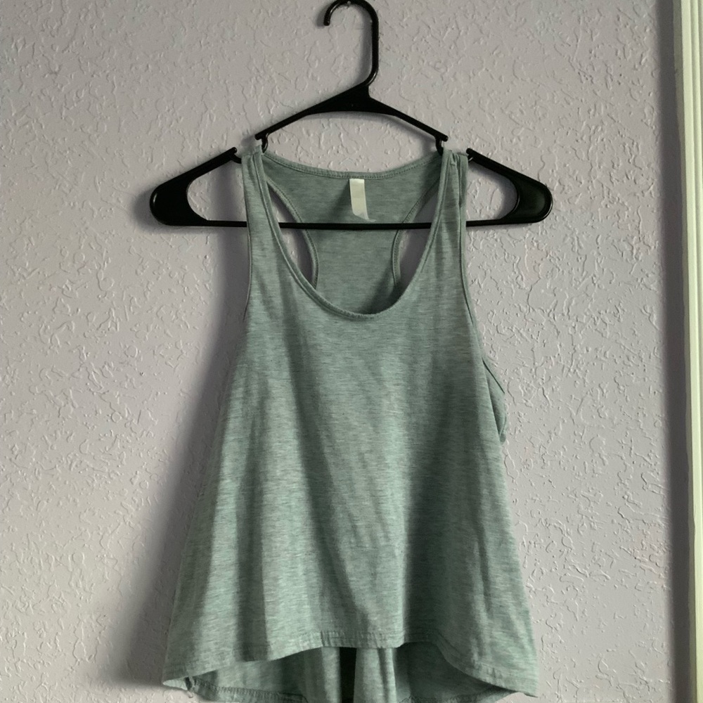 Hi Lo Grey Racerback Tank